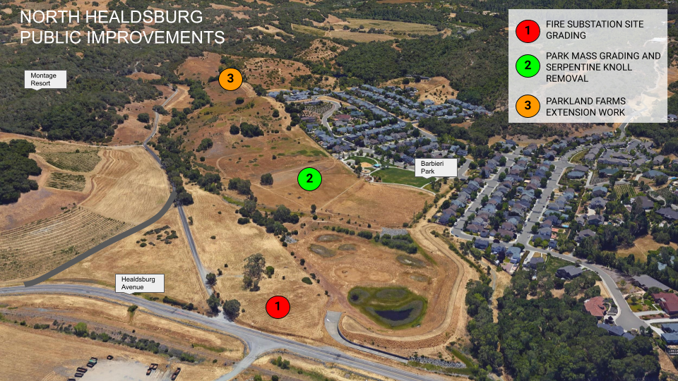 North Healdsburg Public Improvement Map